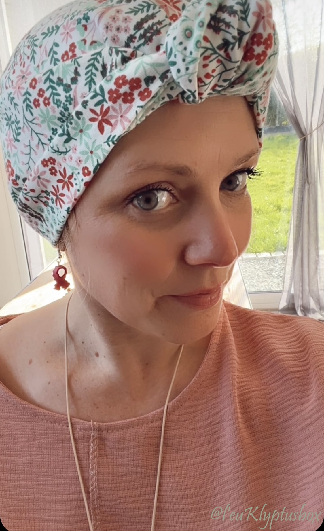 turban en jersey fleuri