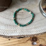 Bracelet en malachite à plat