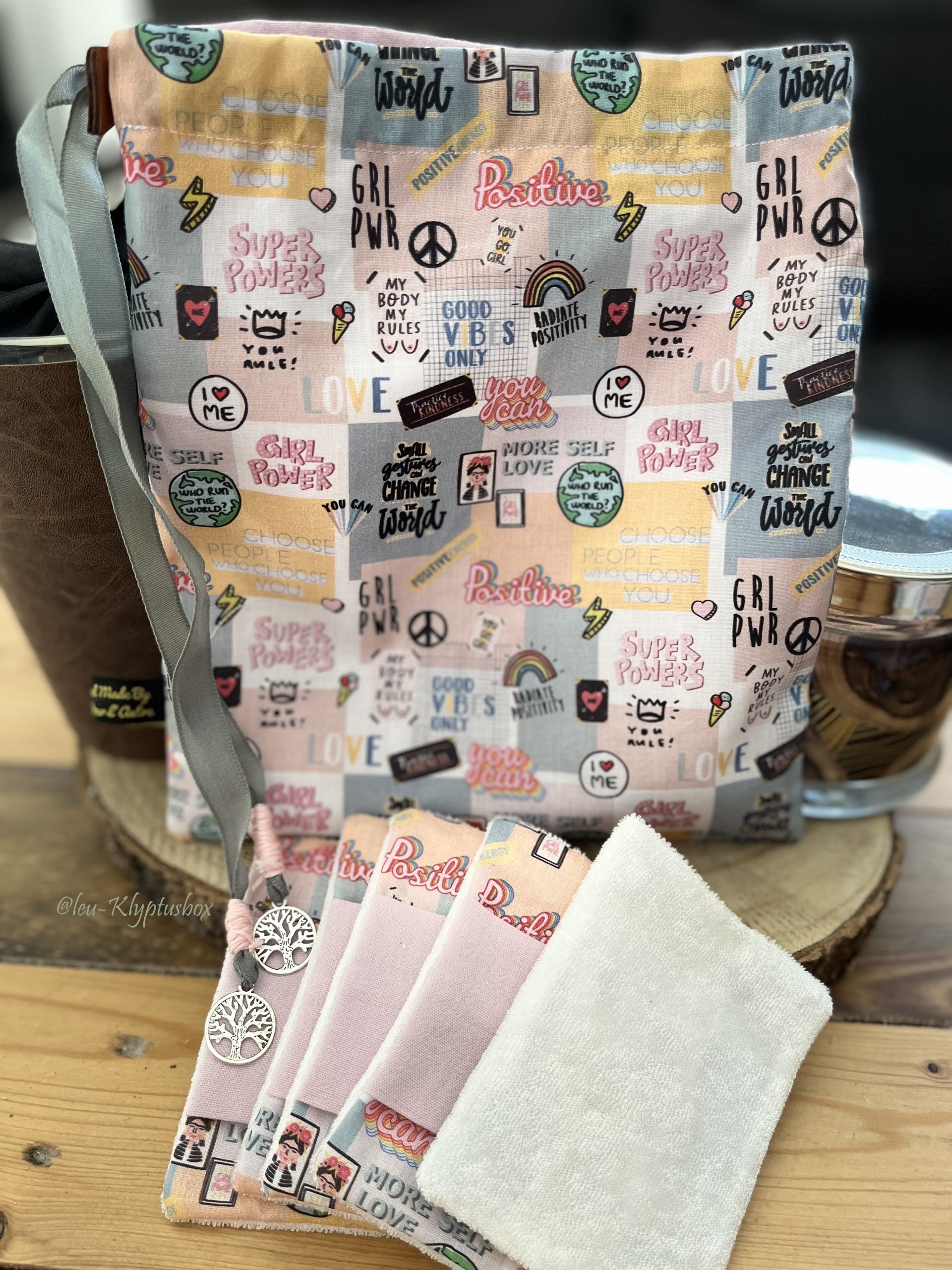 Lingettes lavables démaquillantes rose