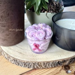 Bougie fleurie cancer du sein