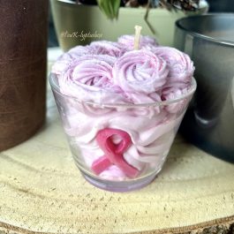 Bougie fleurie cancer du sein