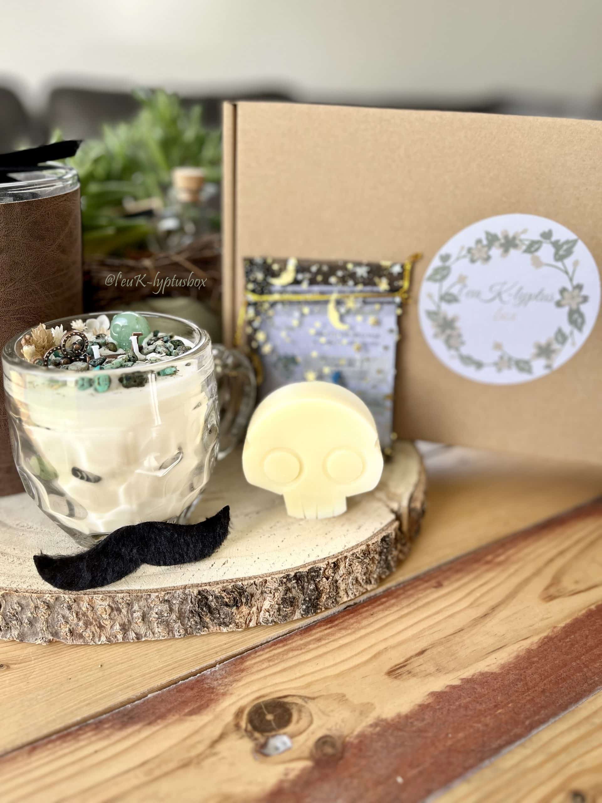 Cadeau homme : bougie, choppe de bière et savon à la bière