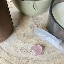 Coeur en quartz rose