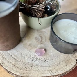 Coeur en quartz rose