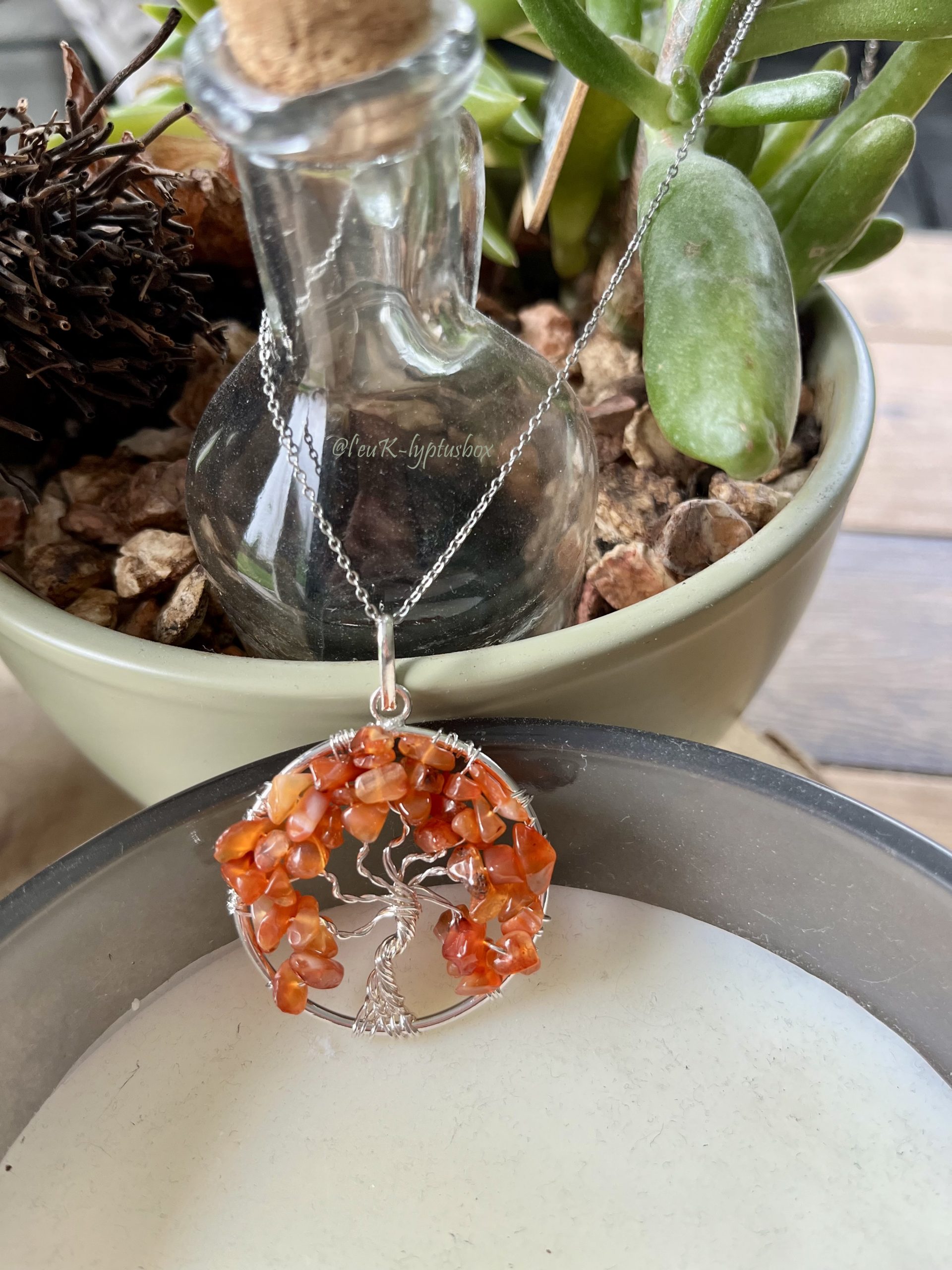 pendentif arbre de vie, lithothérapie